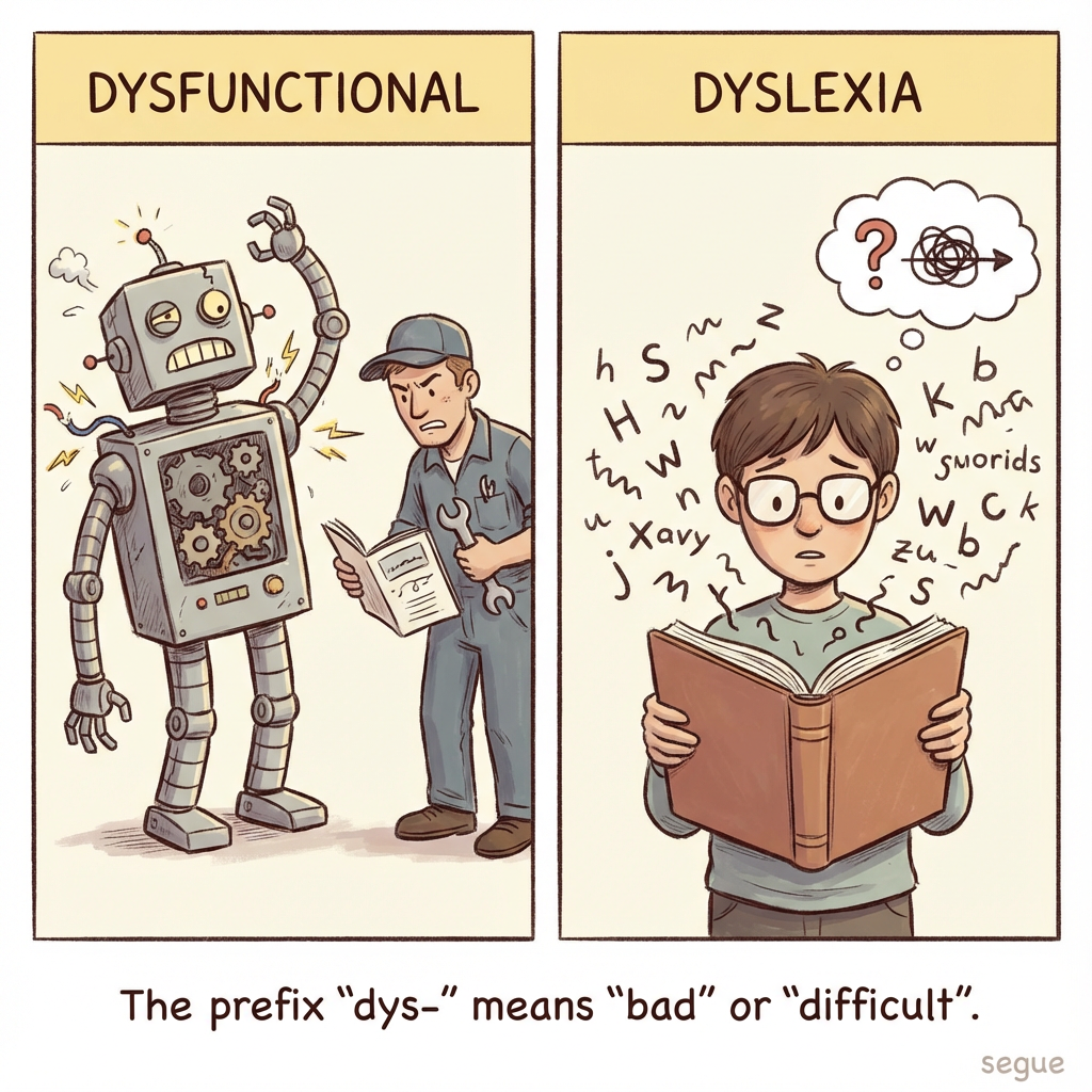 dys-
