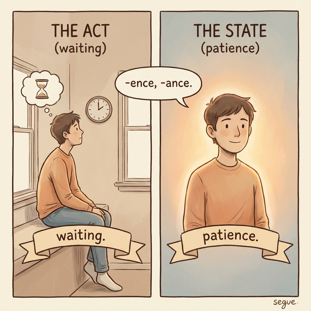 -ence, -ance