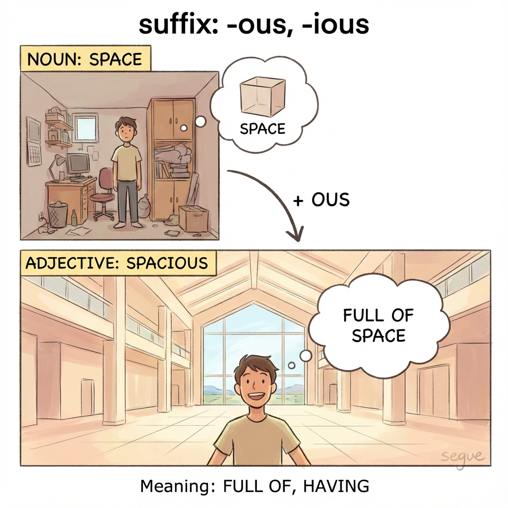-ous, -ious