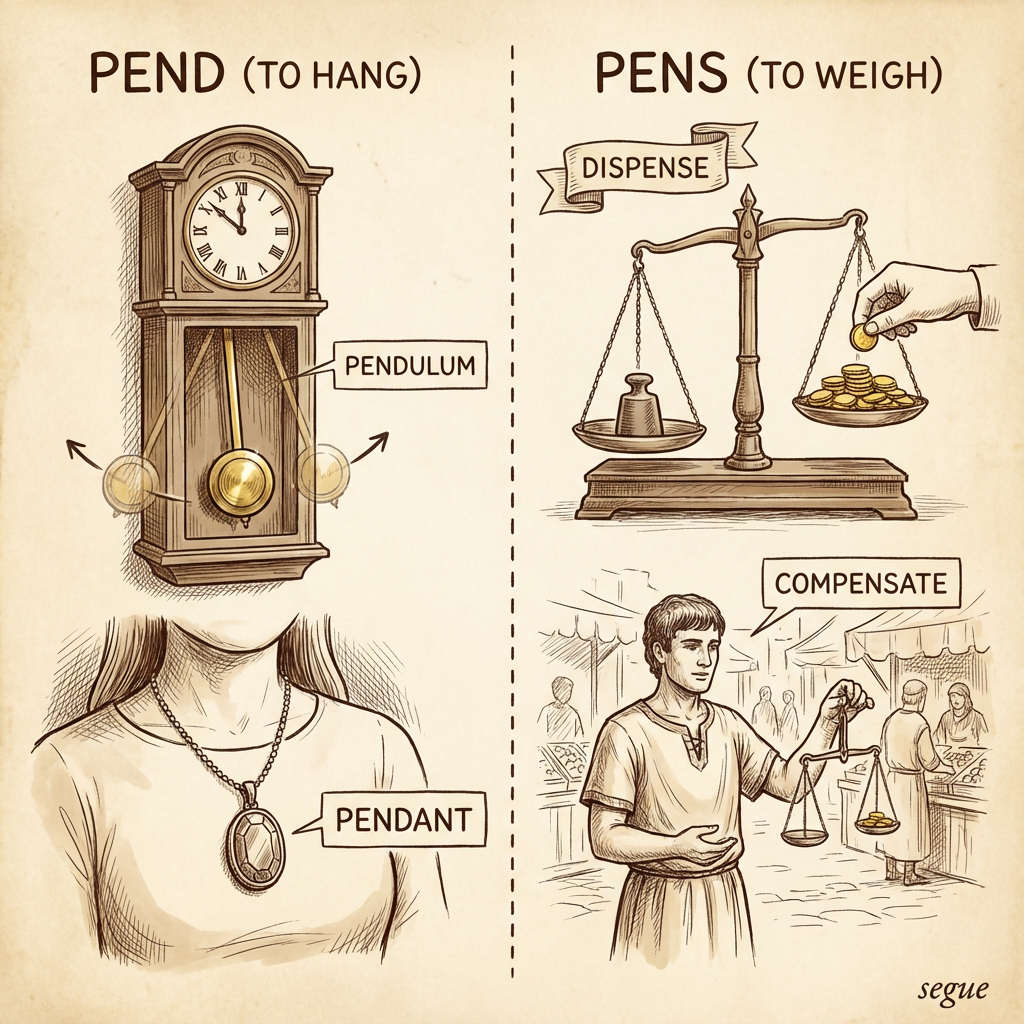 pend, pens
