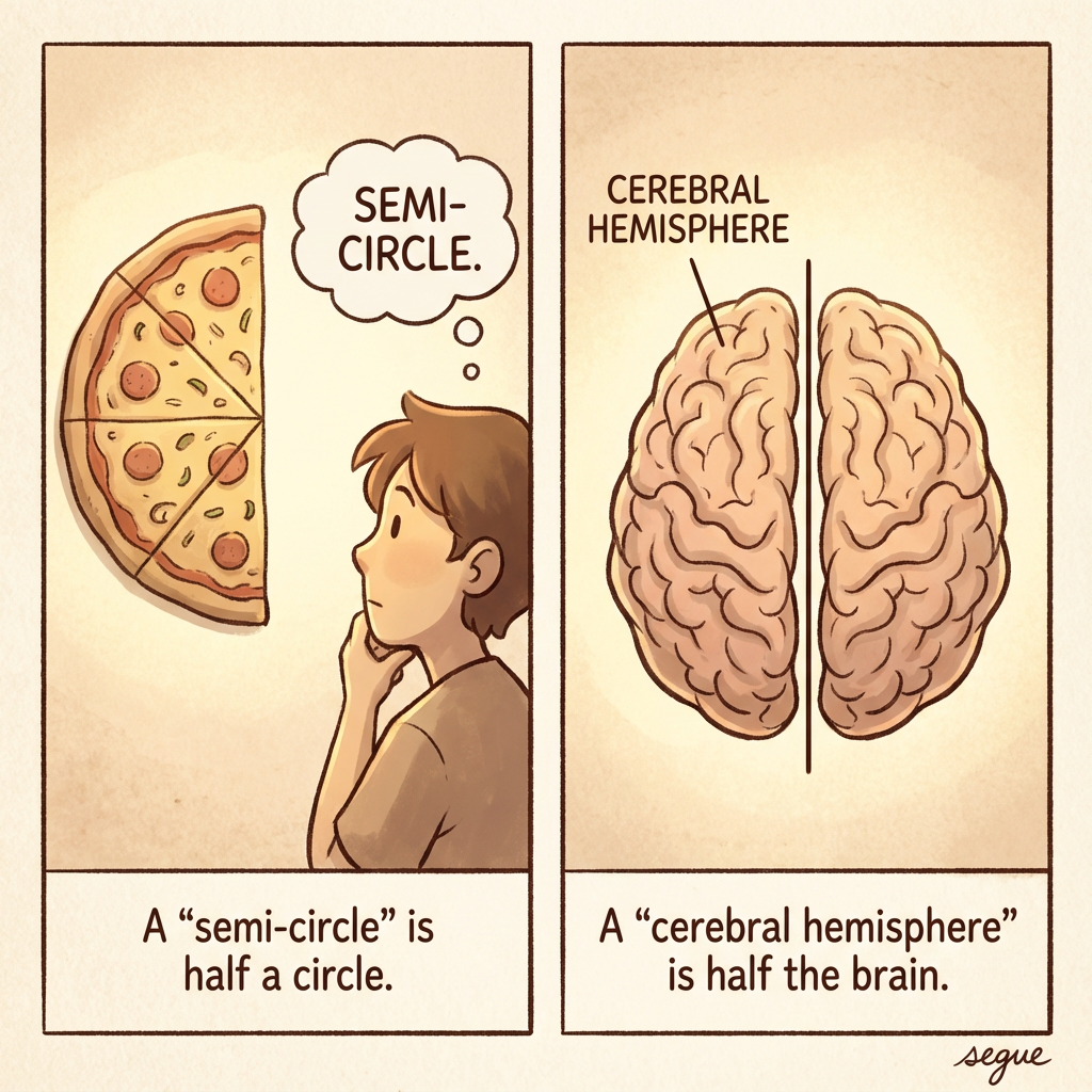semi-, hemi-
