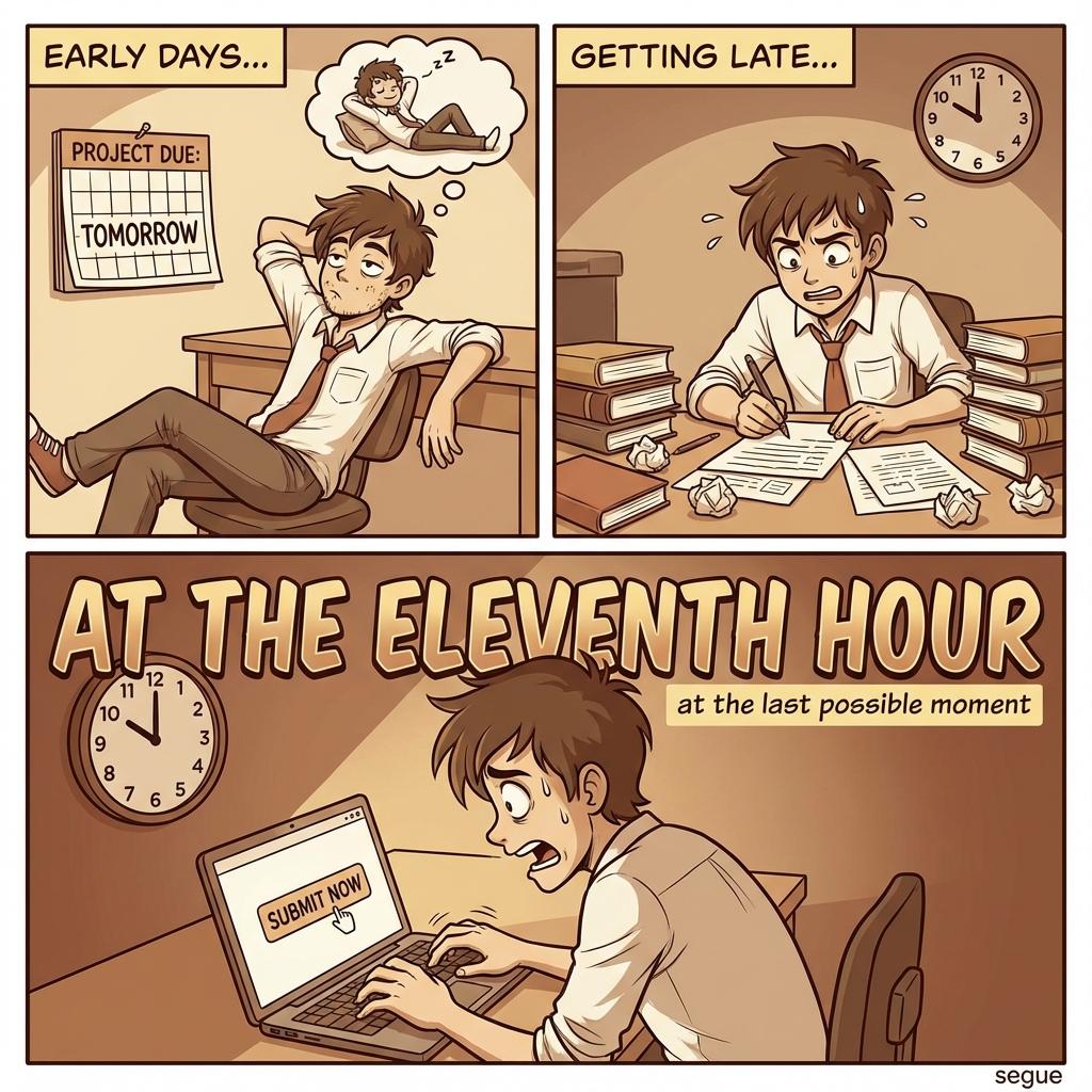 at the eleventh hour