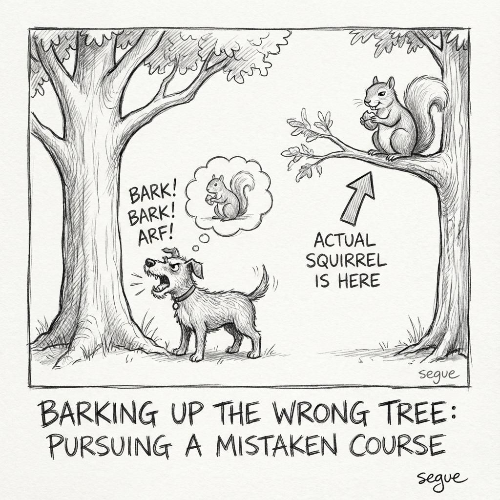 barking up the wrong tree