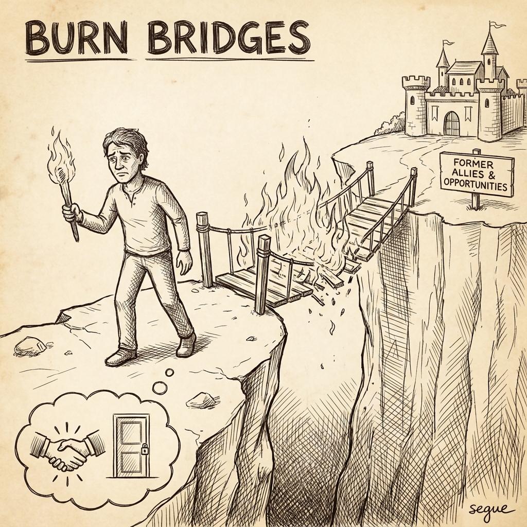 burn bridges
