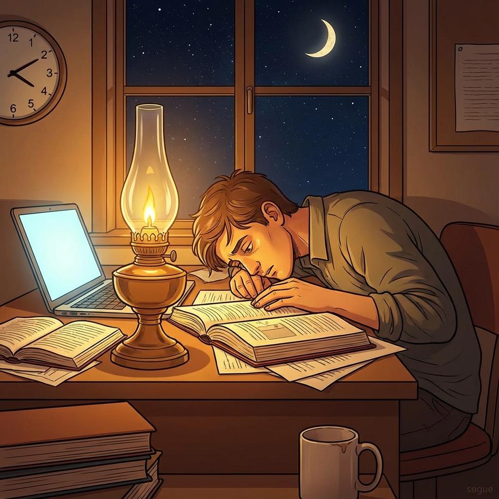 burn the midnight oil