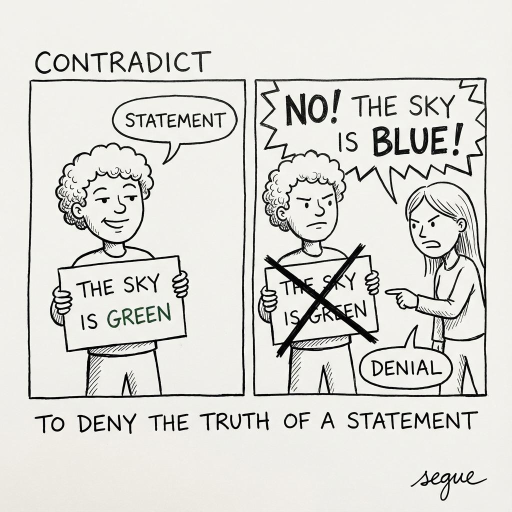 contradict