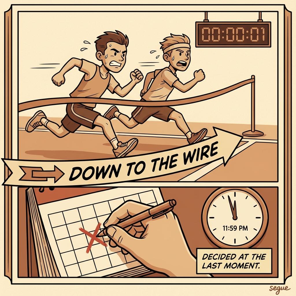 down to the wire