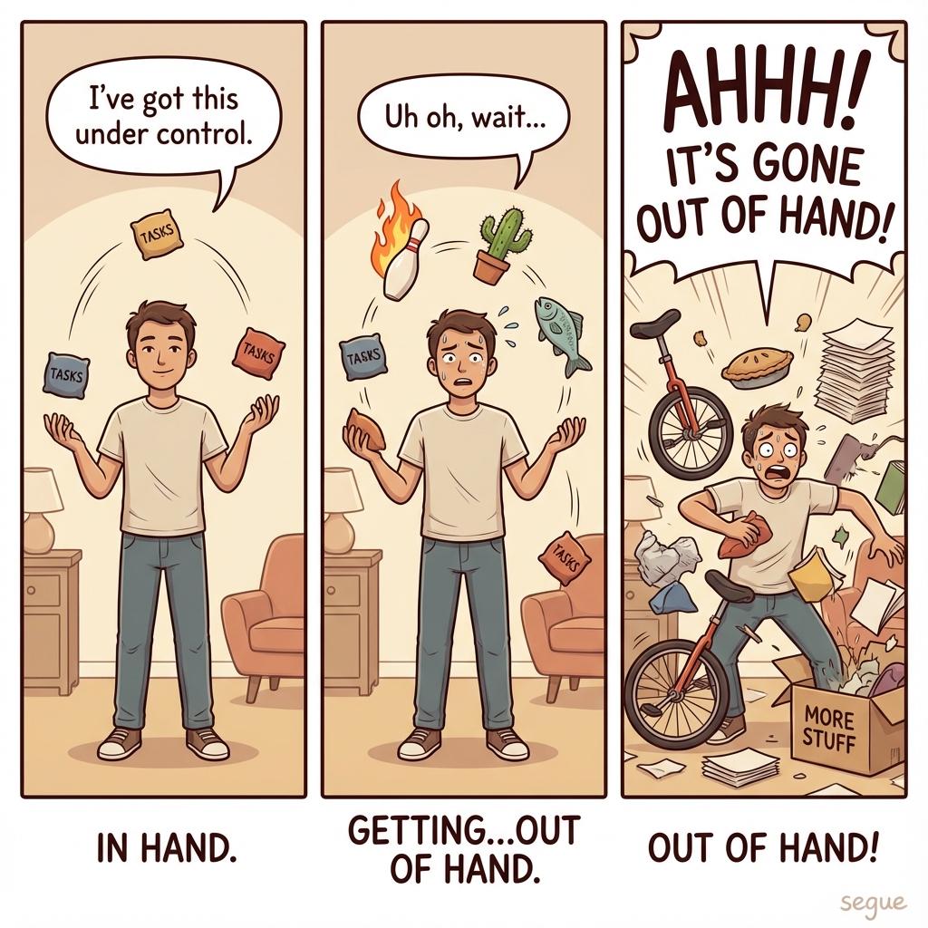 get out of hand