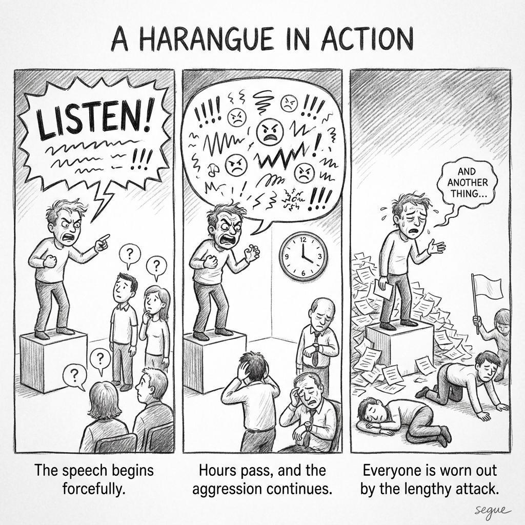 harangue