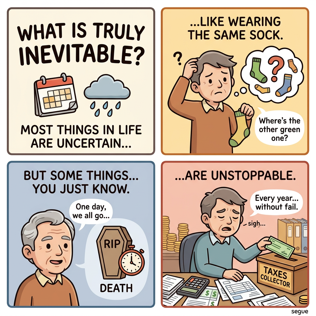 Nothing is certain but death and taxes
