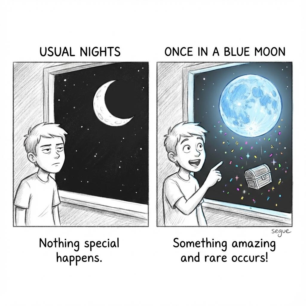 once in a blue moon