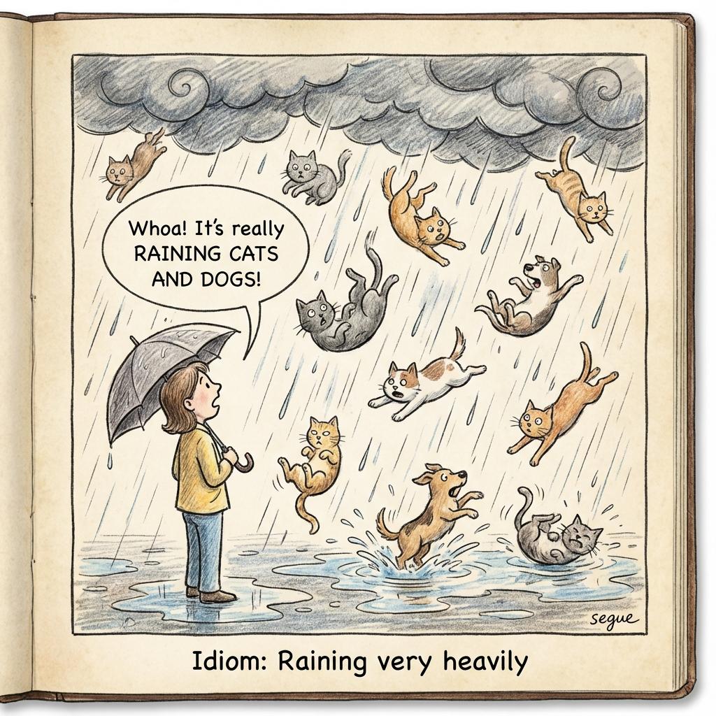 raining cats and dogs