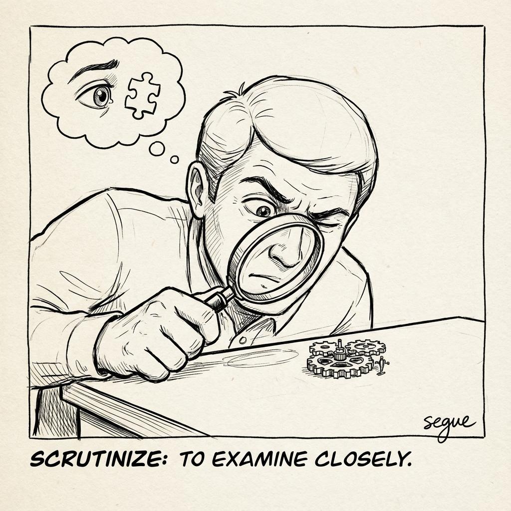 scrutinize