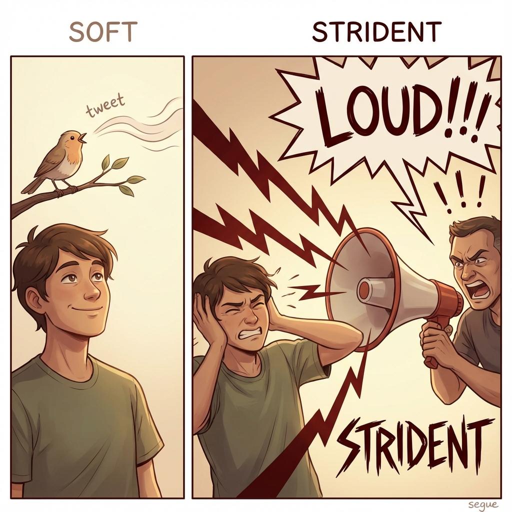 strident