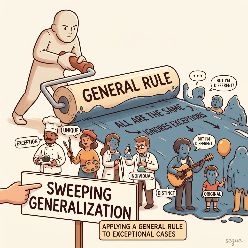 sweeping generalization