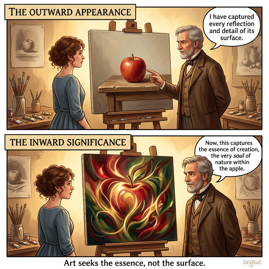 The aim of art is to represent not the outward appearance of things, but their inward significance